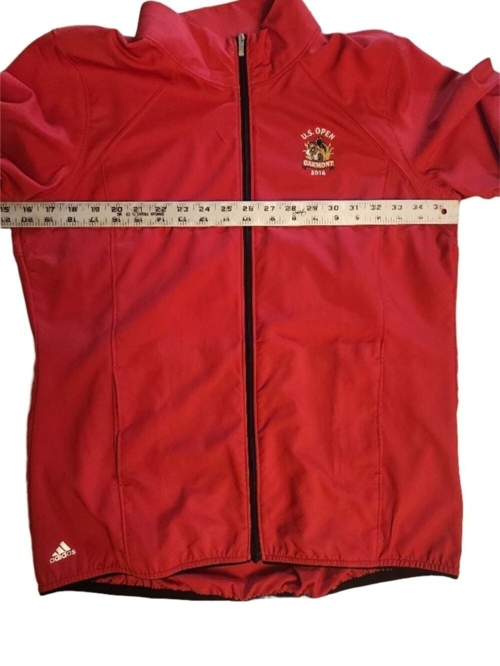 Adidas 2016 U.S. Open Oakmont Golf Jacket - Women's Red Full-Zip Climalite Sz: L - Picture 13 of 14